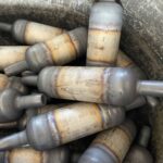 High-performance auto muffler, durable spun stainless steel exhaust for vehicles